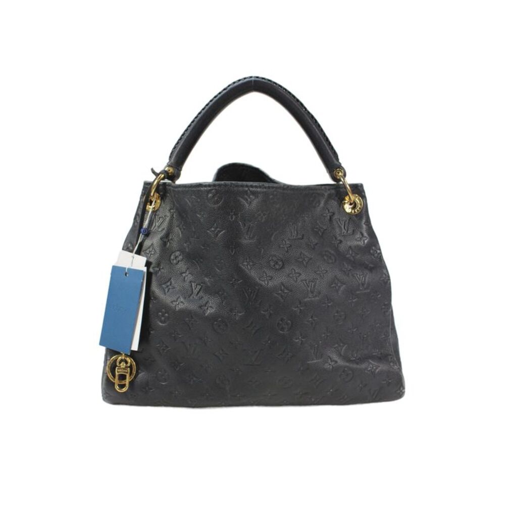 Louis Vuitton Womens Leather Artsy MM Monogram Handbag Black - Picture 1 of 11